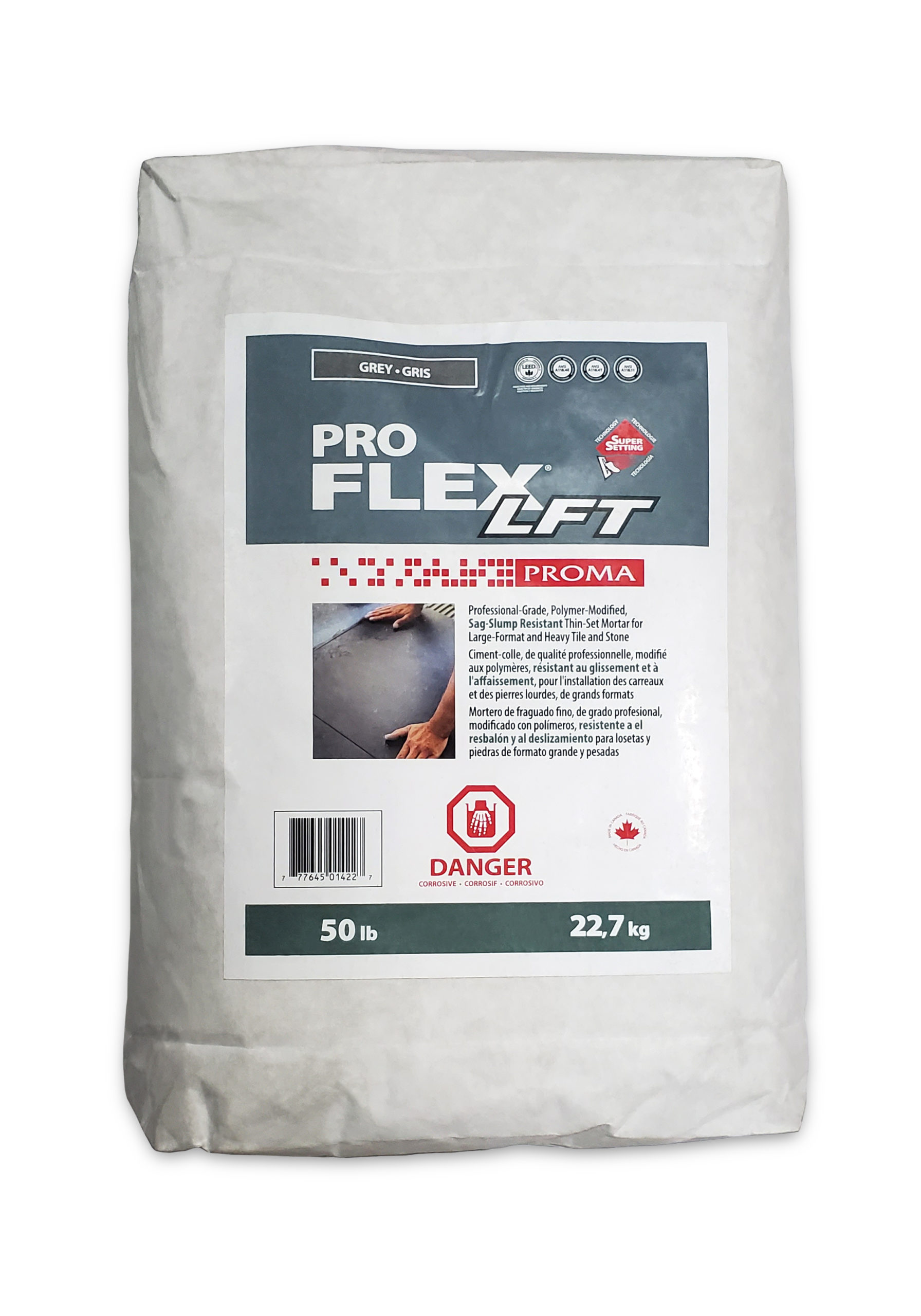 Pro Flex LFT Thin-set Mortar_Grey_22.7kg_50lb
