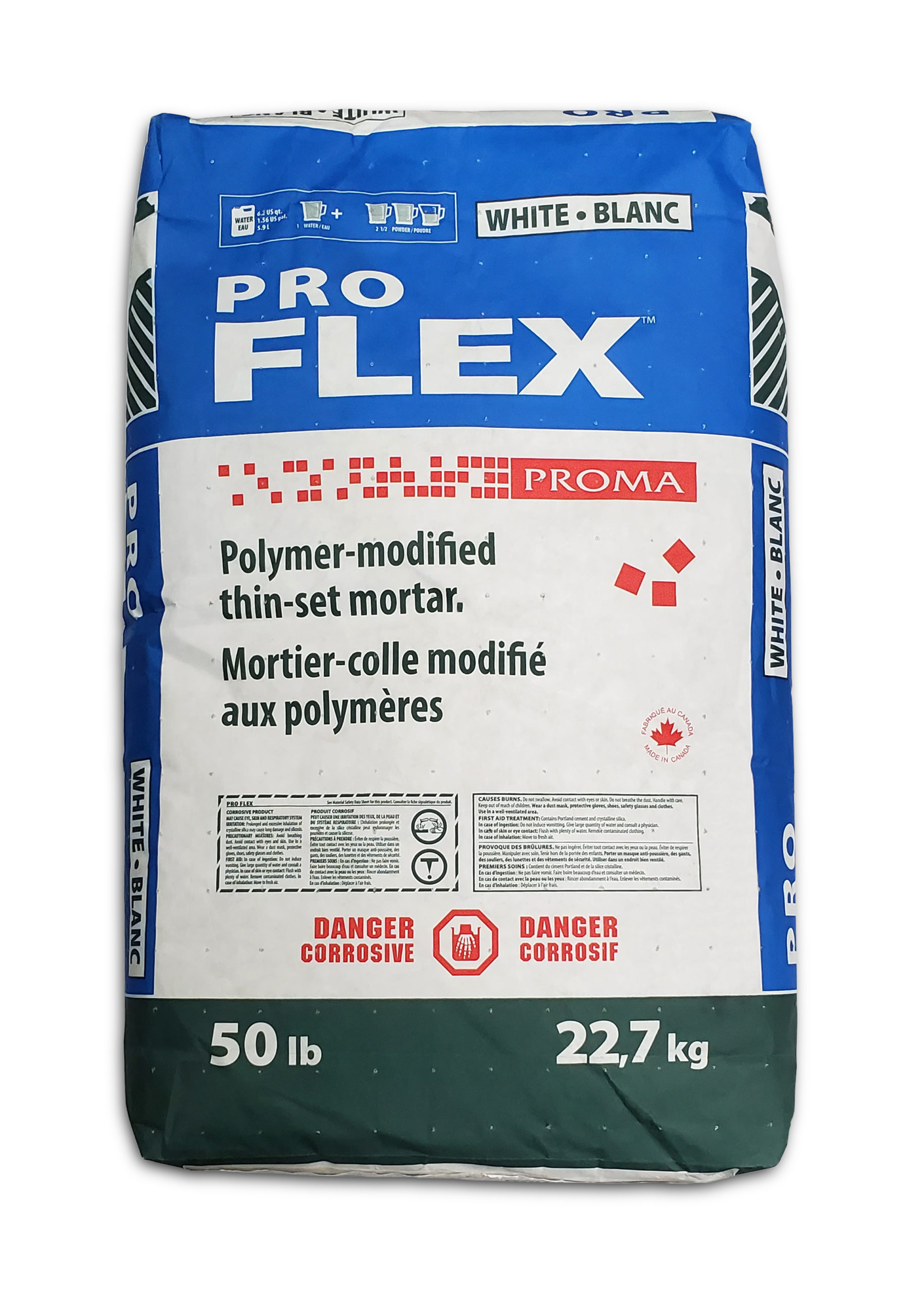 Pro Flex Polymer-modified Thin-set Mortar_White_22.7kg_50lb