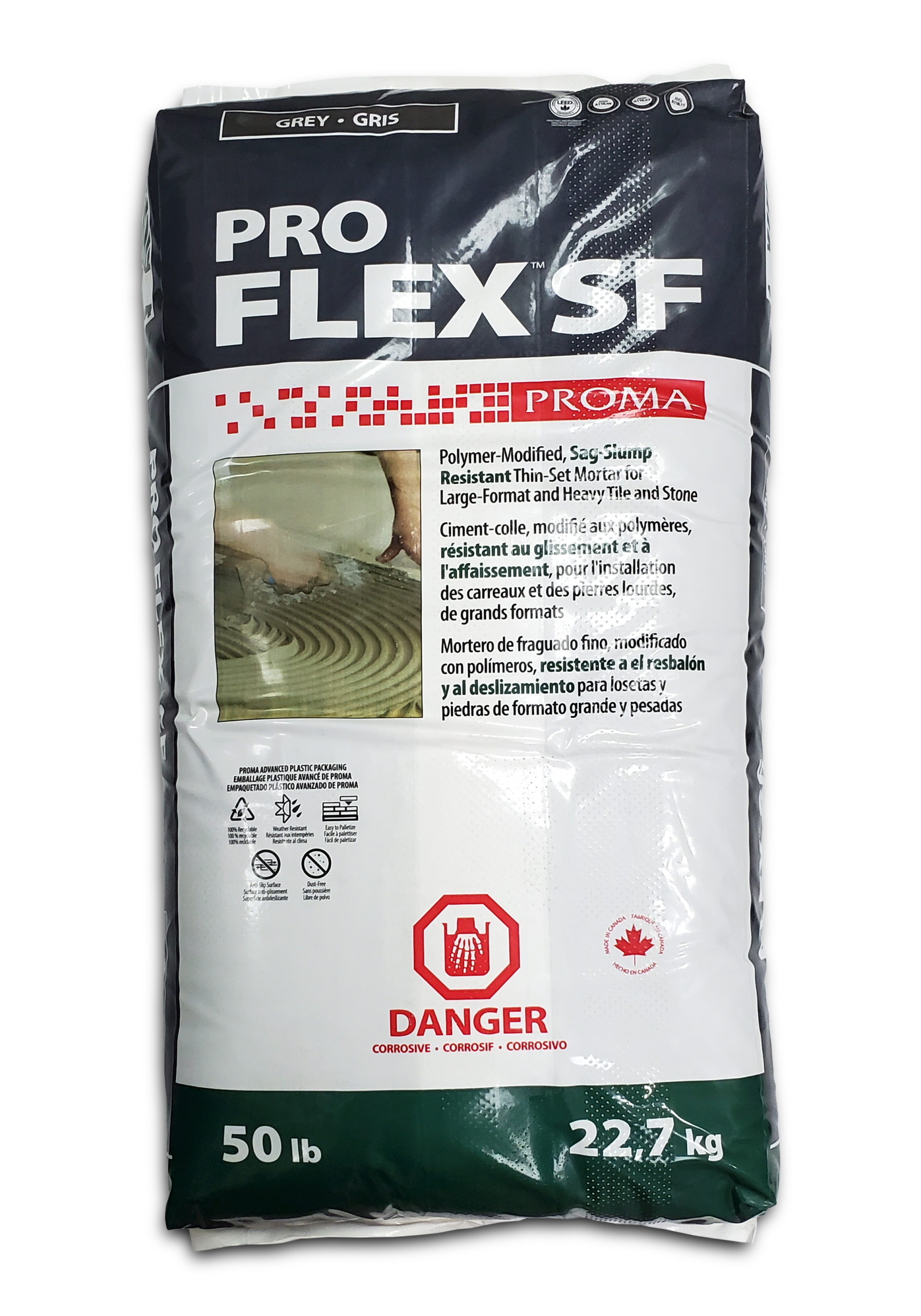 Pro Flex SF Thin-set Mortar for Heavy Tile + Stone_Grey_22.7kg_50lb