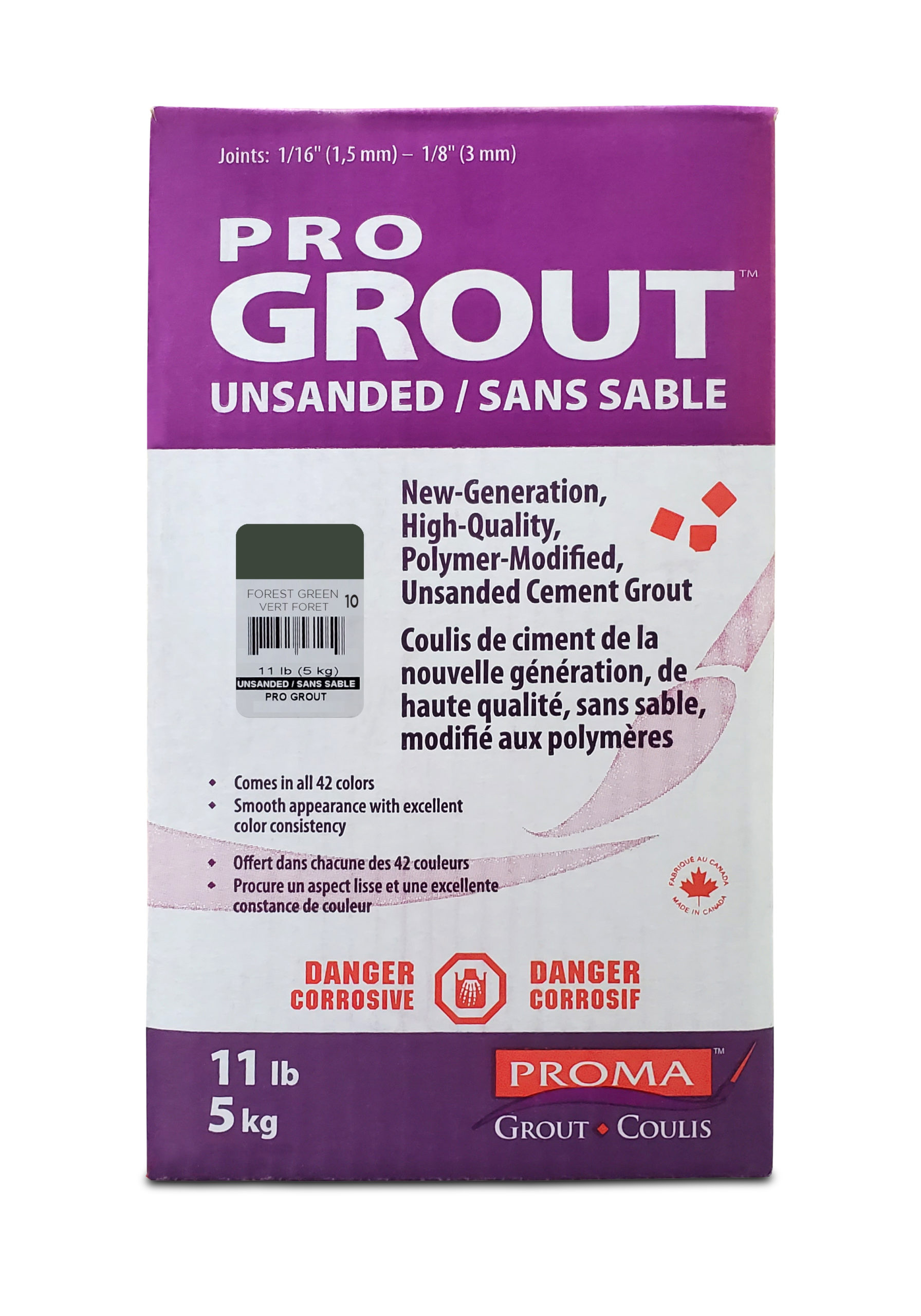 Pro Grout – Unsanded_Forest Green_5kg_11lb