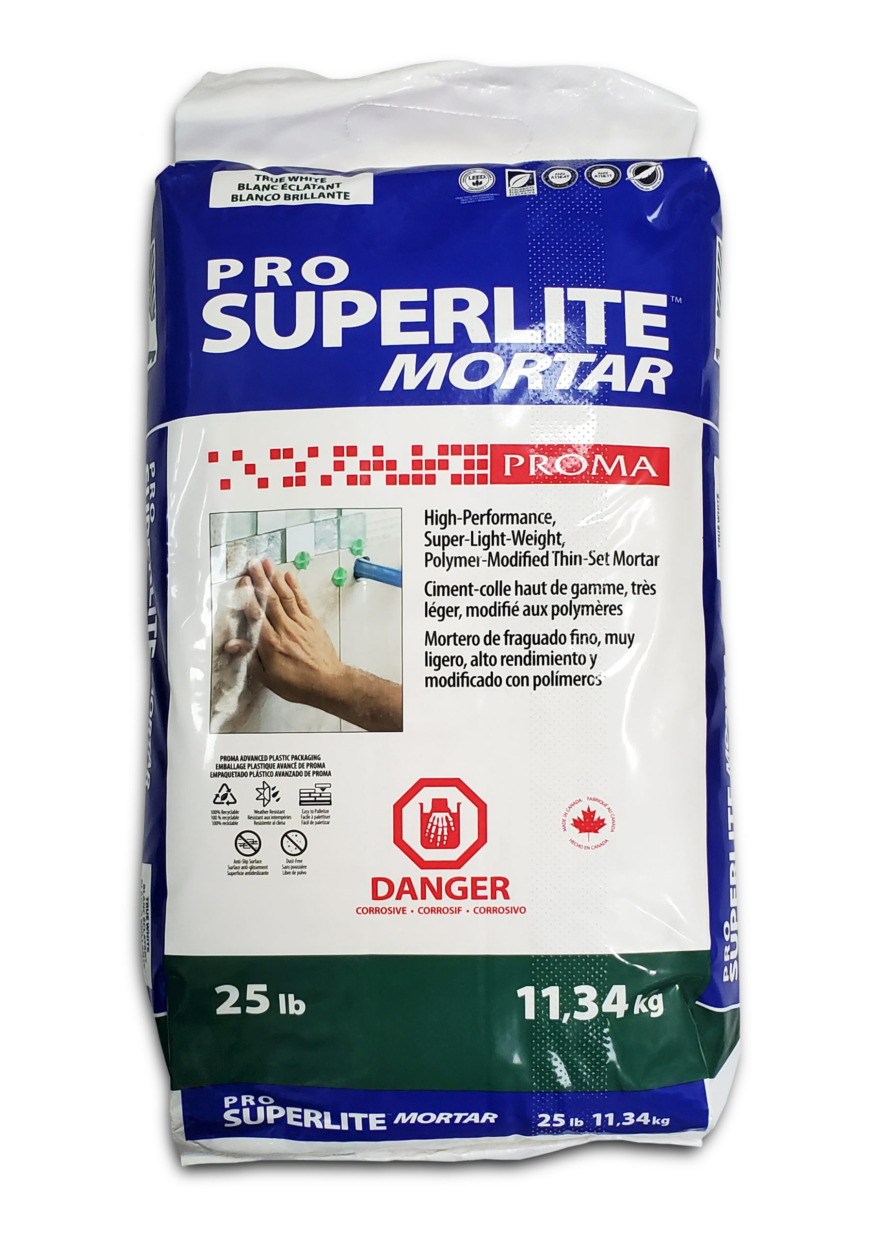 Pro Superlite Thin-set Mortar_White_11.34kg_25lb