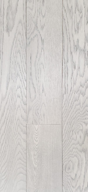 White Oak Hardwood Flooring 6.5" x 75" RL Engineered Silver Powder Finish